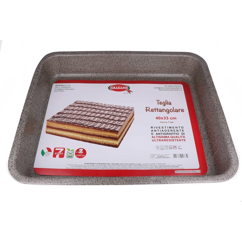 Plaque de Cuisson Rectangulaire Anti-adhésive Graziano 40 x 33 cm