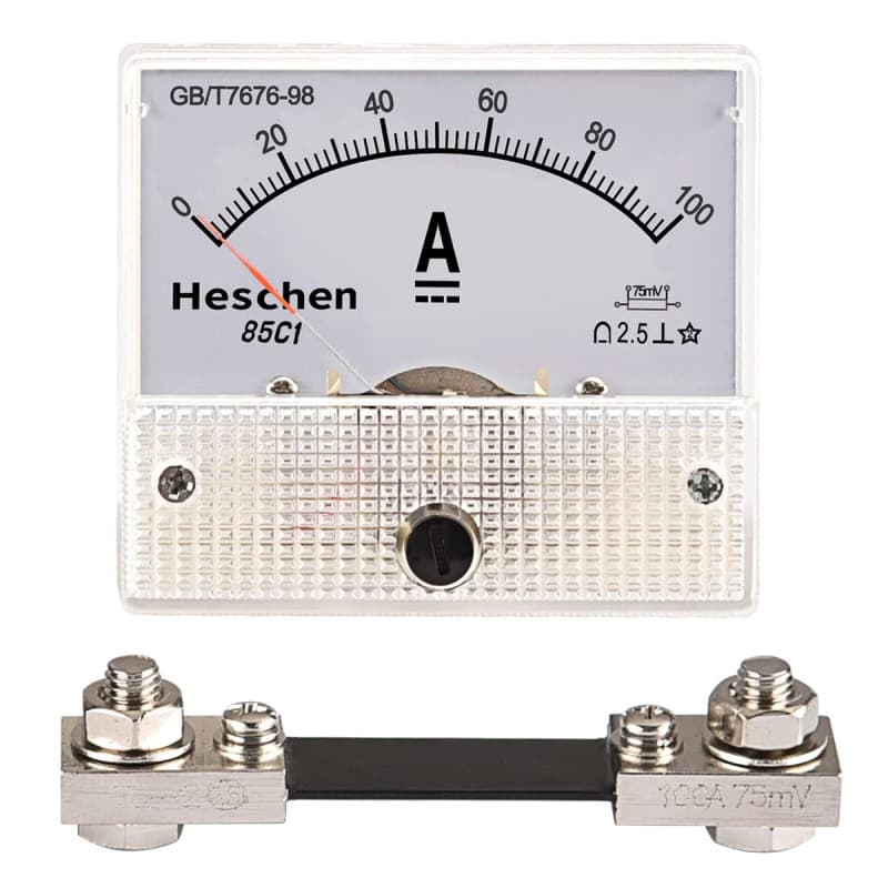 Ampèremètre DC 0-100A Heschen 85C1-100A pour Équipement de Mesure