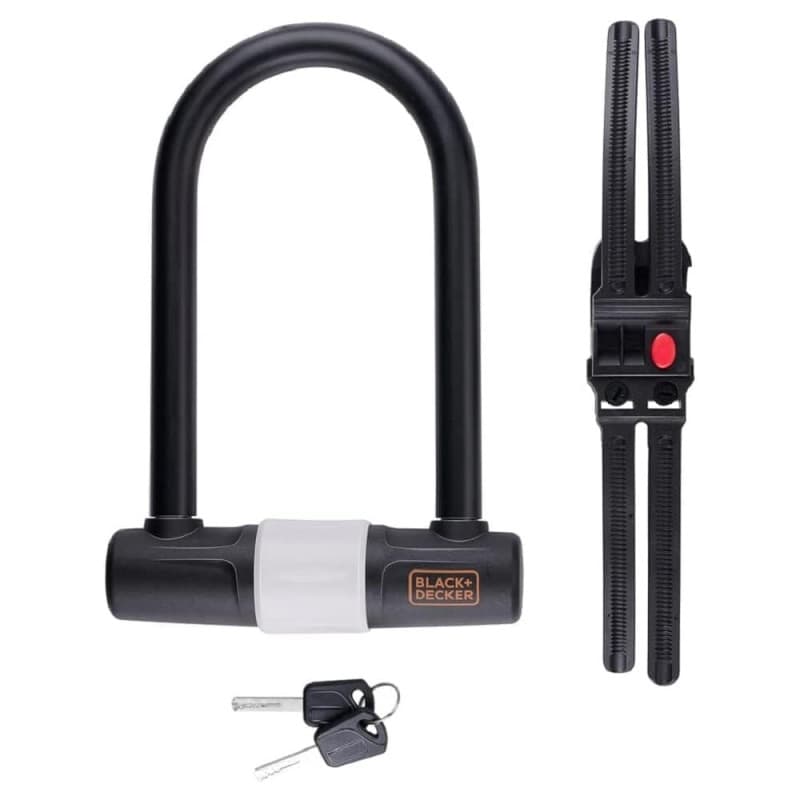 Antivol en U BLACK+DECKER pour Vélo, Scooter et Moto - 14 mm de Diamètre