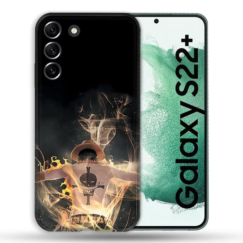 Coque Manga One Piece Ace pour Samsung Galaxy S22 Plus - Noir