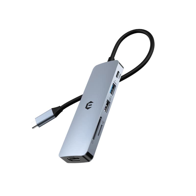 HOPDAY Hub USB C 6 en 1 - Station d'accueil Double Affichage 4K HDMI pour MacBook et PC