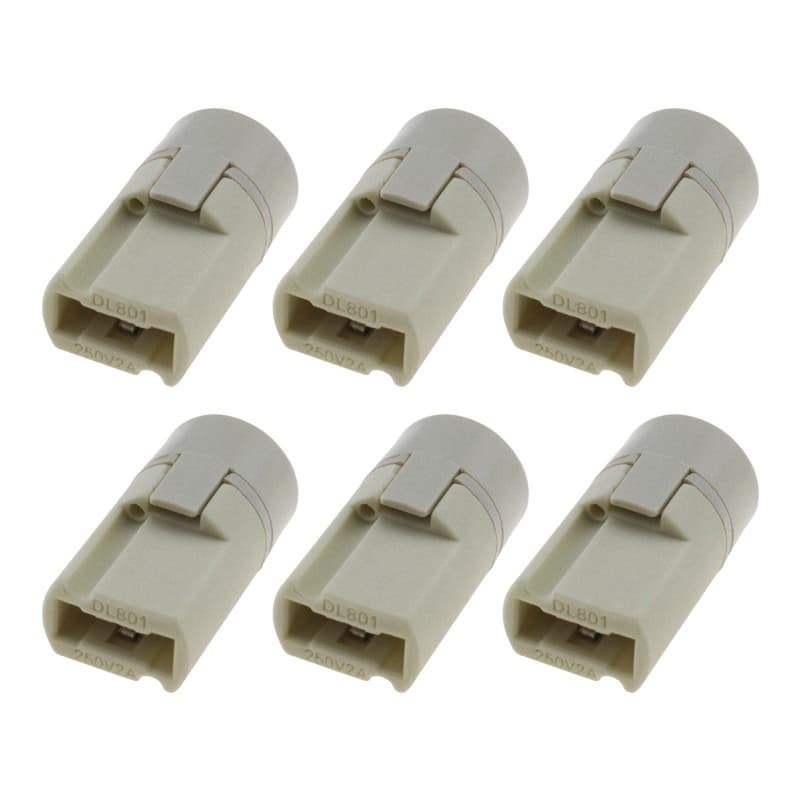 Lot de 6 Supports de Lampe G9 en Céramique avec Couvercle Arrière