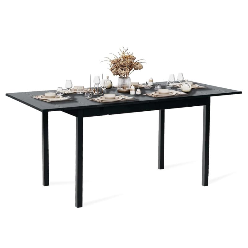Table de Salle à Manger Extensible Noir 120-160 cm - MEUBLE COSY