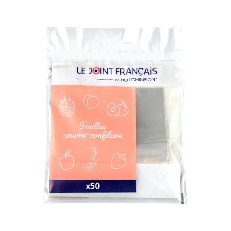 Feuilles Couvre-Confiture Pratiques avec Élastiques et Étiquettes - Lot de 50