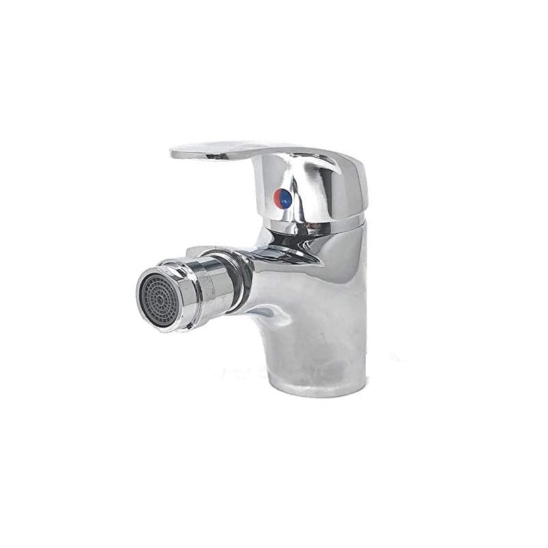 Robinet Monoleve en Laiton Chromé avec Flexible pour Lavabo et Bidet