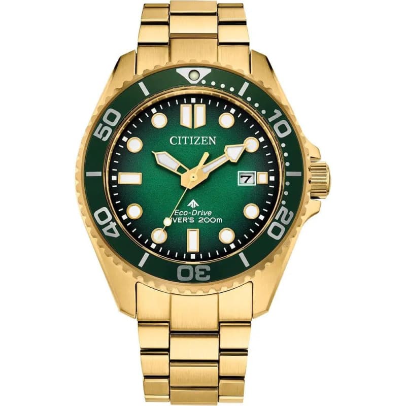 Montre Citizen Eco-Drive BN0262-59W en Or avec Cadran Vert