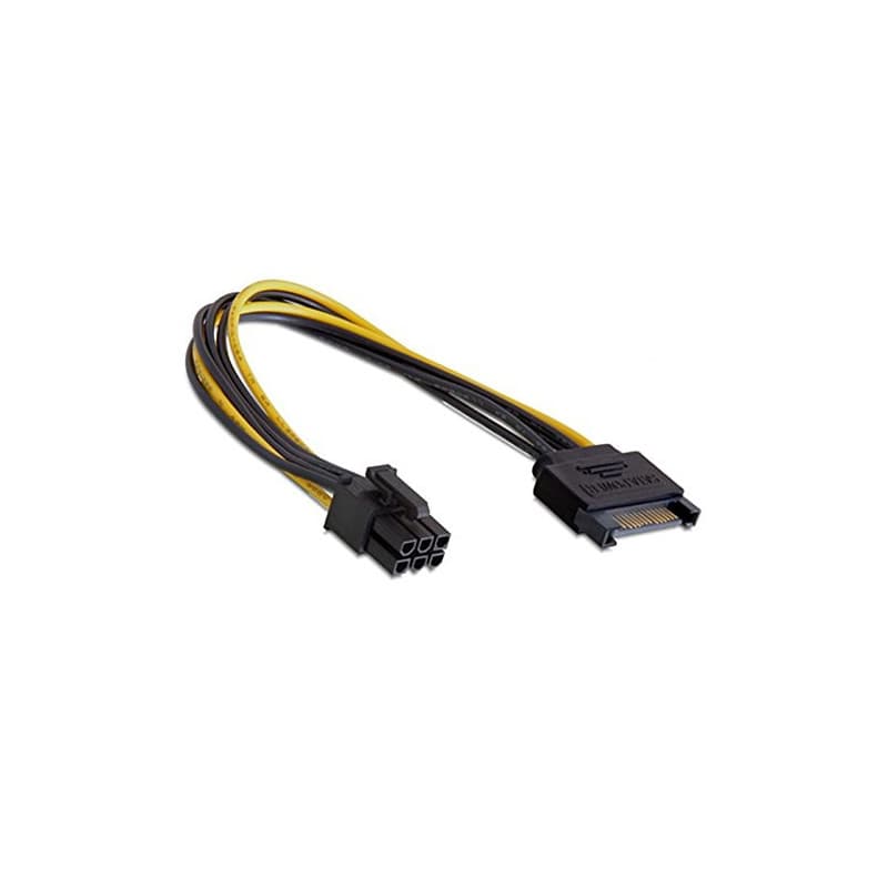 Câble d'alimentation SATA vers PCI Express 6 broches - 15 cm