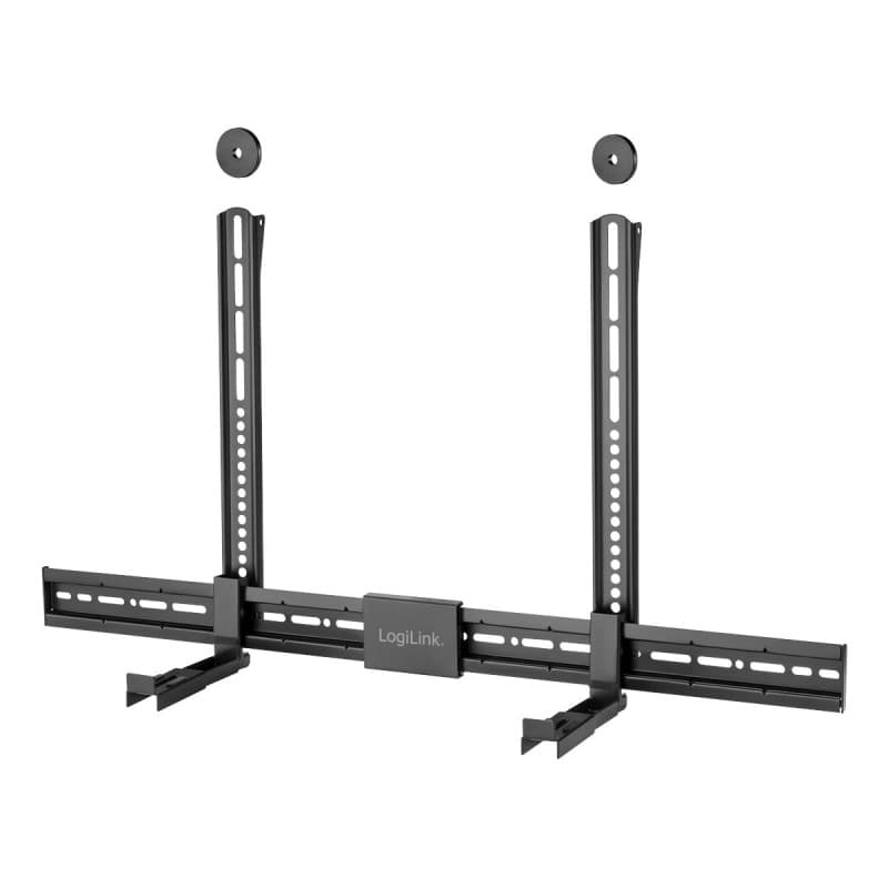 Support Universel Noir pour Barre de Son Logilink - Fixation Sûre et Réglable