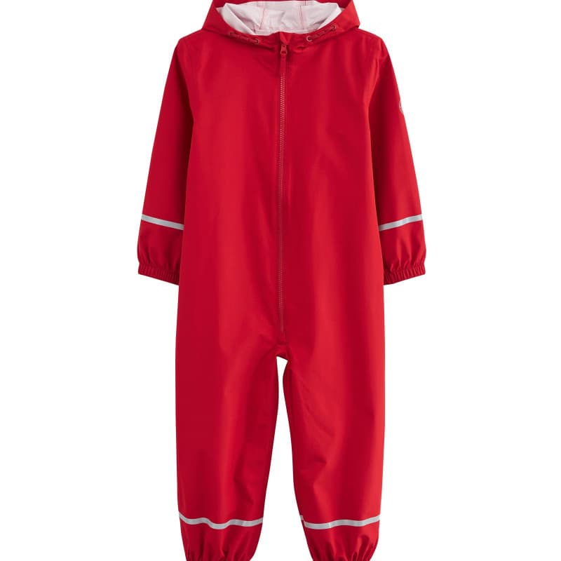 Combinaison Imperméable Rouge avec Capuche pour Enfants 7-8 Ans