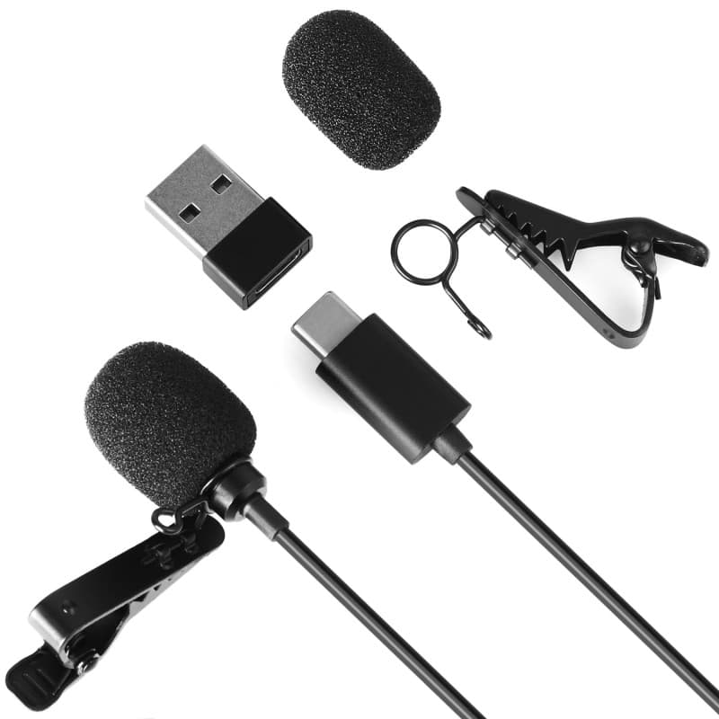 Micro Cravate Daffodil MCP150 USB C - Omnidirectionnel pour Smartphone et PC