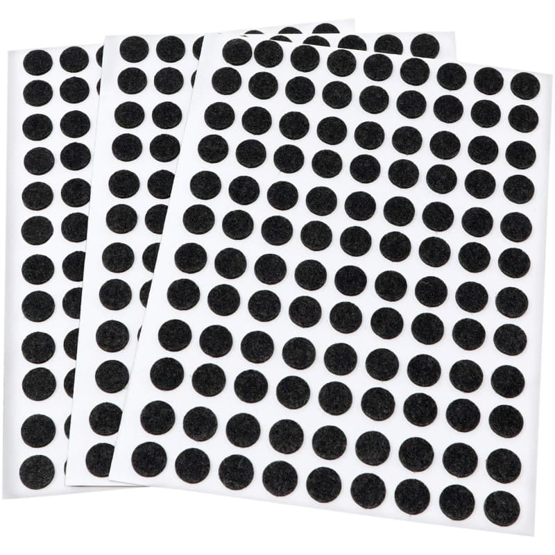 Lot de 324 Patins en Feutre Auto-Adhésifs Noirs Ø 10 mm - Protection pour Meubles