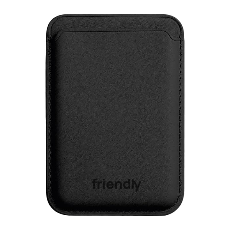 Porte-Cartes Universel en Cuir Synthétique Noir - Compatible Smartphones