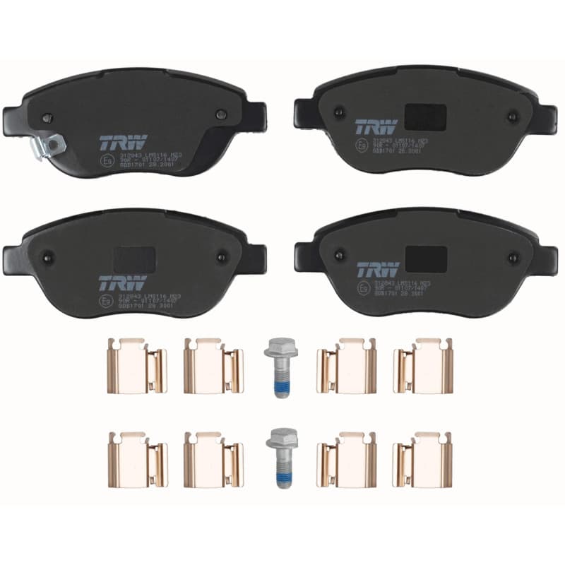 Kit de Plaquettes de Frein TRW GDB1701 pour Opel Corsa D - Essieu Avant