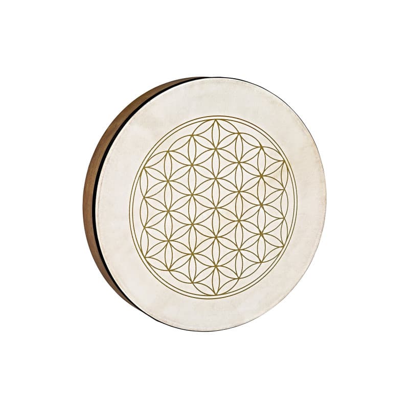 Tambour Chamanique Sonic Energy 16" - Fleur de Vie en Bois pour Méditation