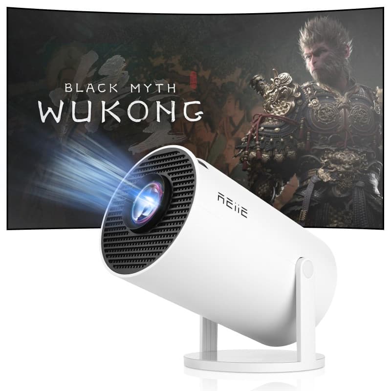 Vidéoprojecteur Portable Rétroprojecteur 180° avec WiFi et Bluetooth
