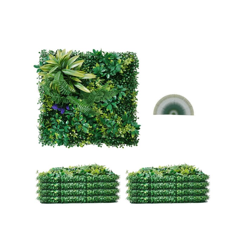 Mur Végétal Artificiel VEVOR - Panneau Décoratif 3D Emboîtable 50x50 cm