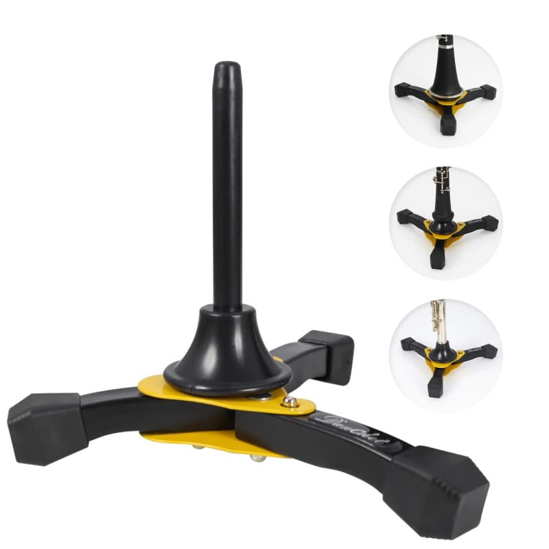 Trépied Pliable Portable pour Instruments à Vent - Clarinette, Flûte, Hautbois