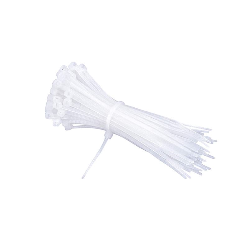 Lot de 100 Serre-Câbles Blancs 2,5 mm pour Électricien et Bricolage
