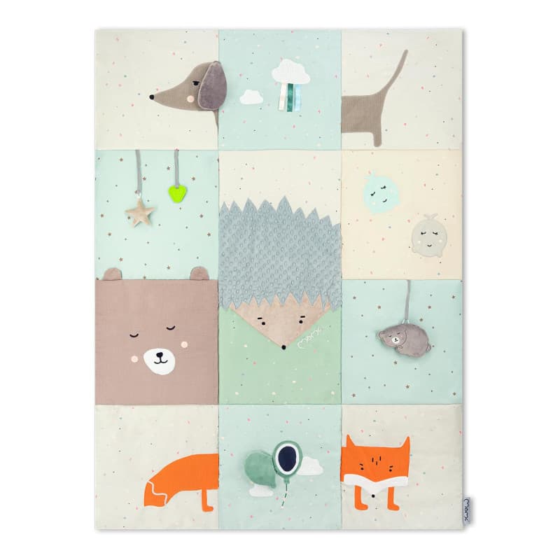 Tapis Sensoriel Momi VOLPI 120x160 cm - Tapis de Jeu Pliable pour Bébé