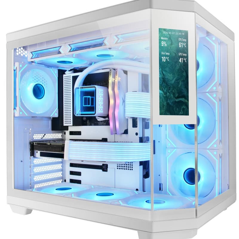 Boîtier Gaming ATX Mars Gaming MC-3TCORELCD avec Écran IPS 7,2" Personnalisable