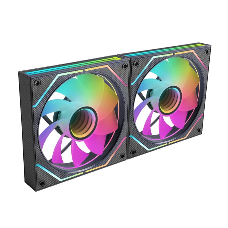 Kit de Ventilateurs ARGB Mars Gaming MF-3DPROX2R - 120mm avec Éclairage Miroir Infini