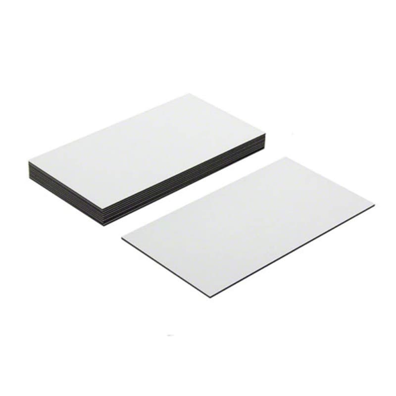 Étiquettes Magnétiques Flexibles Blanches Effaçables à Sec - Pack de 10