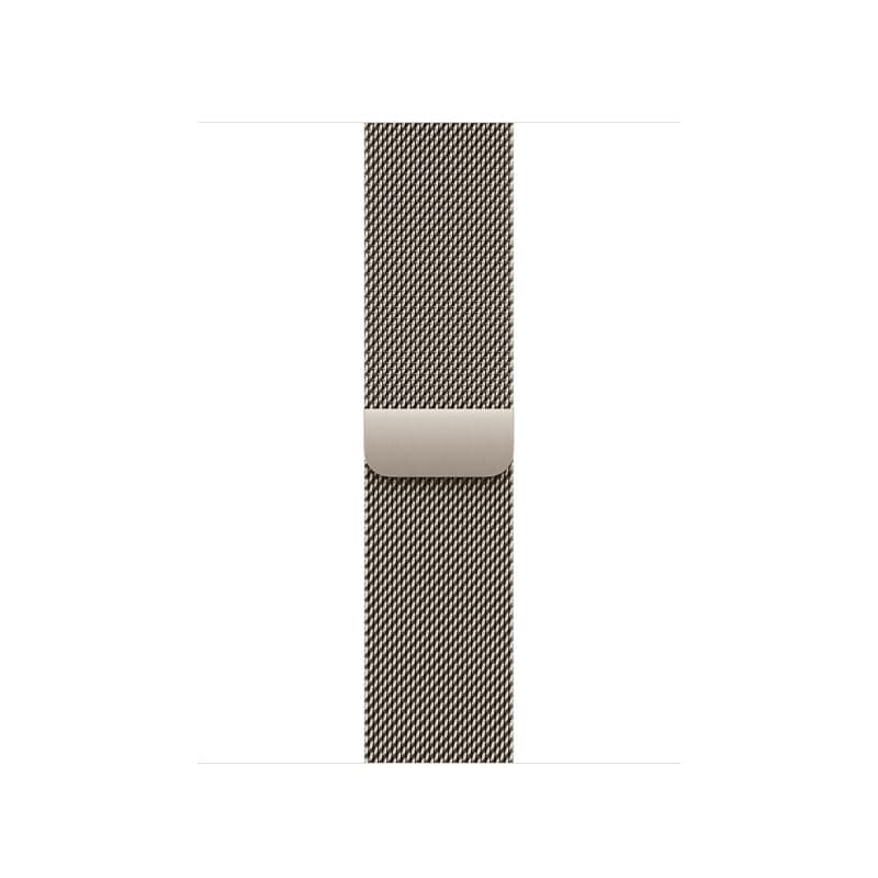 Bracelet Milanais Apple Watch 42 mm - Ajustable en Acier Inoxydable Naturel