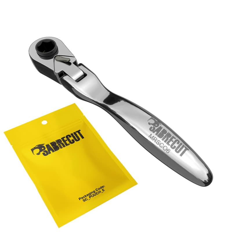 Mini Clé à Cliquet SabreCut MRSC06 - Outil Professionnel 6,3 mm Flexible