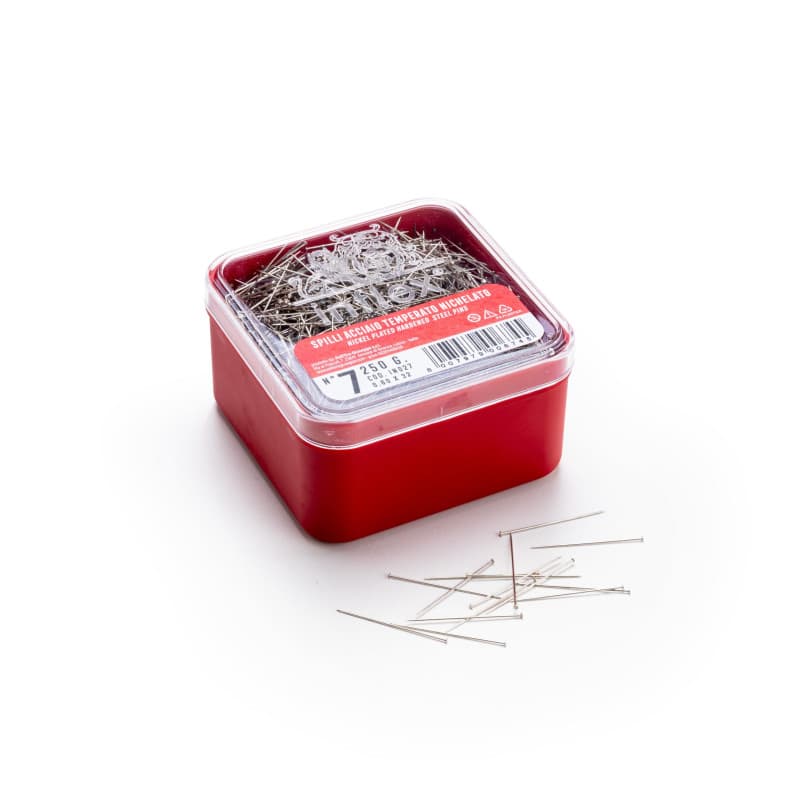 Épingles Inflex N°7 en Acier Trempé Nickelé - Boîte de 250 g