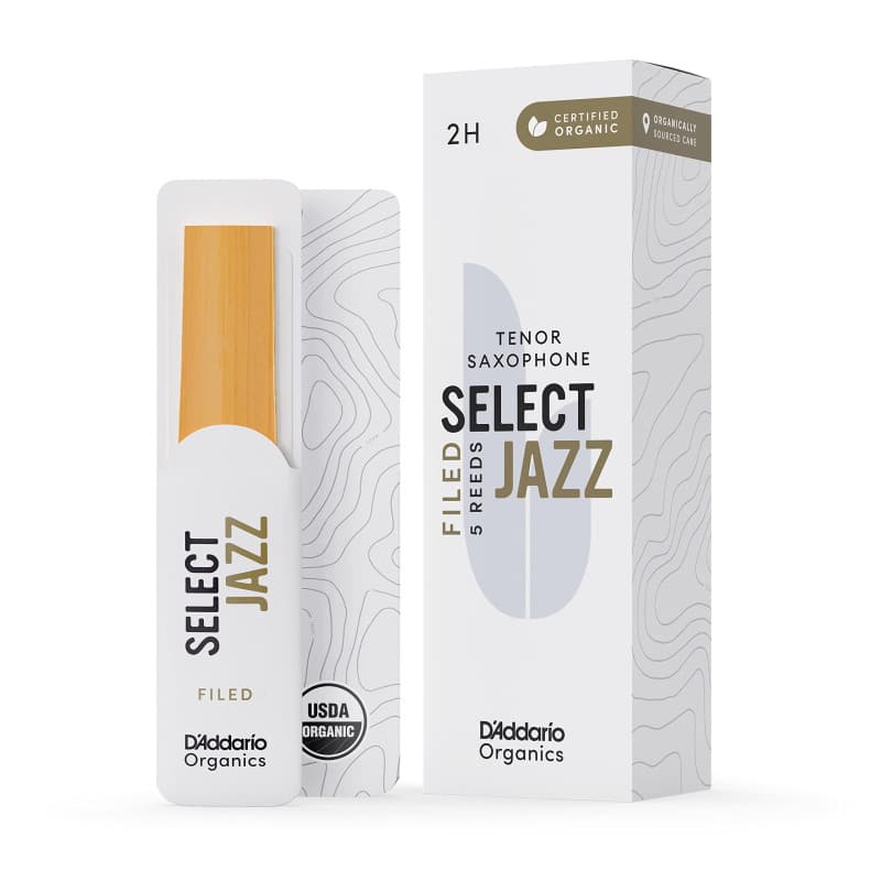 Anches de Saxophone D'Addario Organique Select Jazz - Paquet de 5, Force 2
