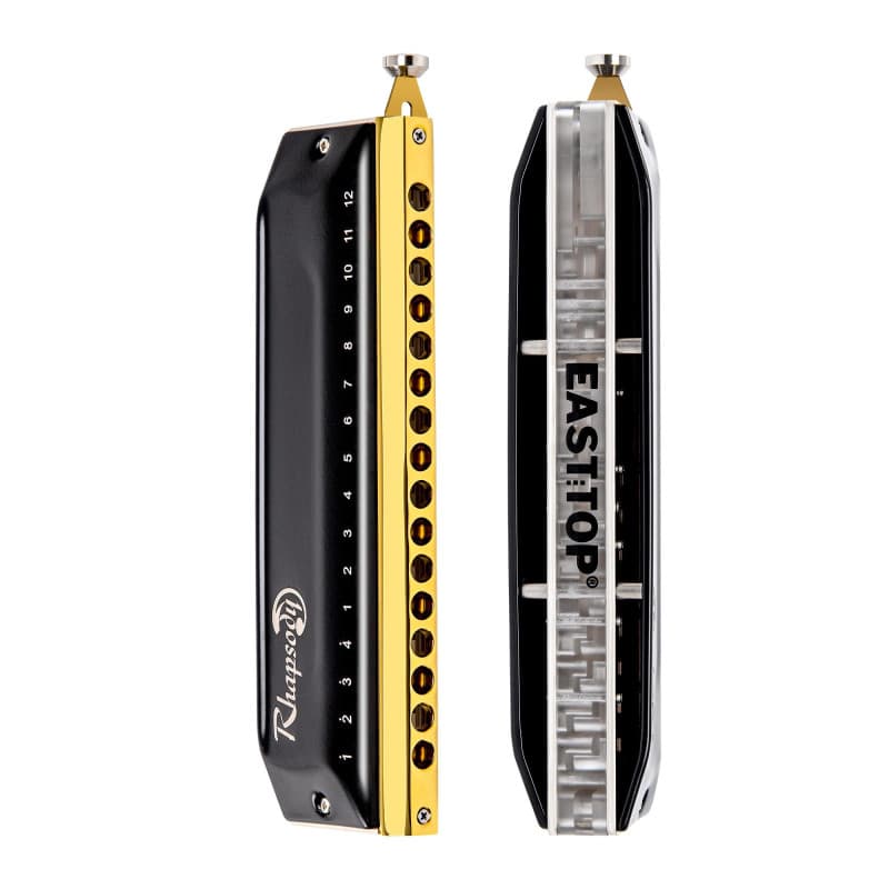 Harmonica Chromatique Professionnel East Top Rhapsody 16 Trous en Do