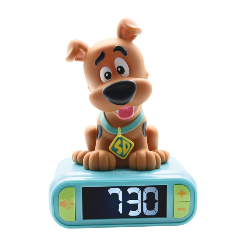 Réveil Veilleuse Scooby-Doo Lexibook - Alarme et Effets Sonores - Bleu