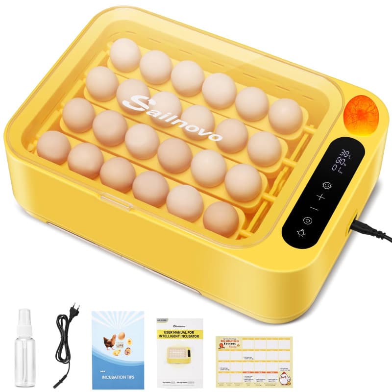 Couveuse Automatique Sailnovo pour 24 Œufs - Contrôle de Température et Humidité