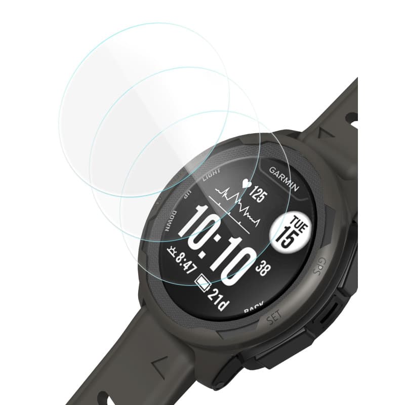 Sinoacc Protection Écran en Verre Trempé pour Garmin Instinct 2 - 3 Pièces Anti-Rayures