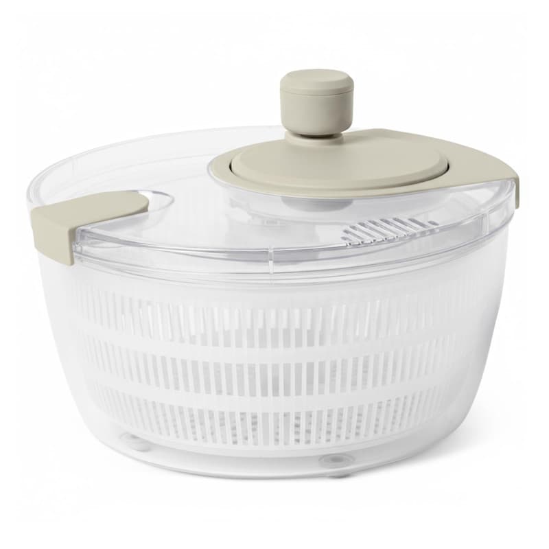 Essoreuse à Salade Amazon Basics 4L - Sans BPA, Couleur Gris Lin