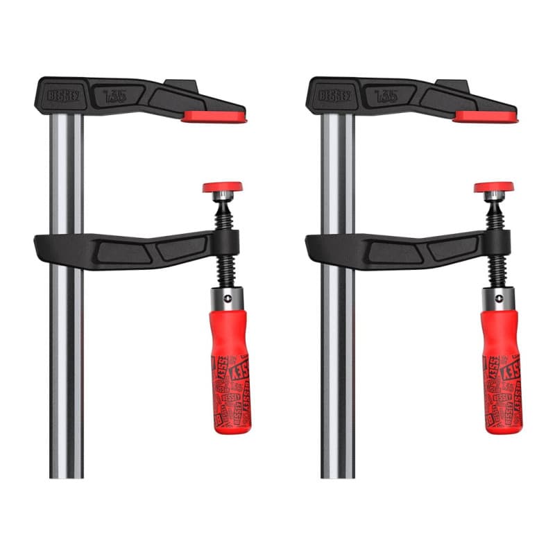 BESSEY Lot de 2 Serre-Joints en Fonte Malléable - Largeur de Serrage 250 mm