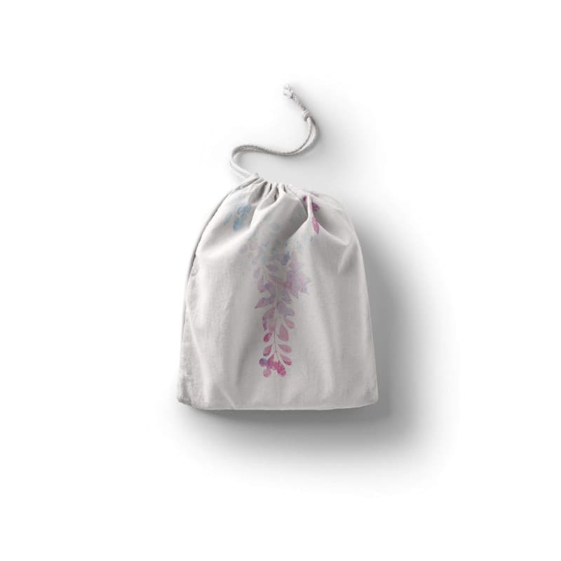 Sac Cabas Écologique en Coton Multicolore avec Cordon - Réutilisable et Pliable