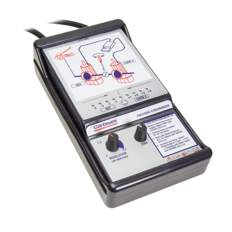 Tecmate CarbMate TS-110 - Synchroniseur de Boîtier Papillon pour Moteurs à Carburateur et Injection