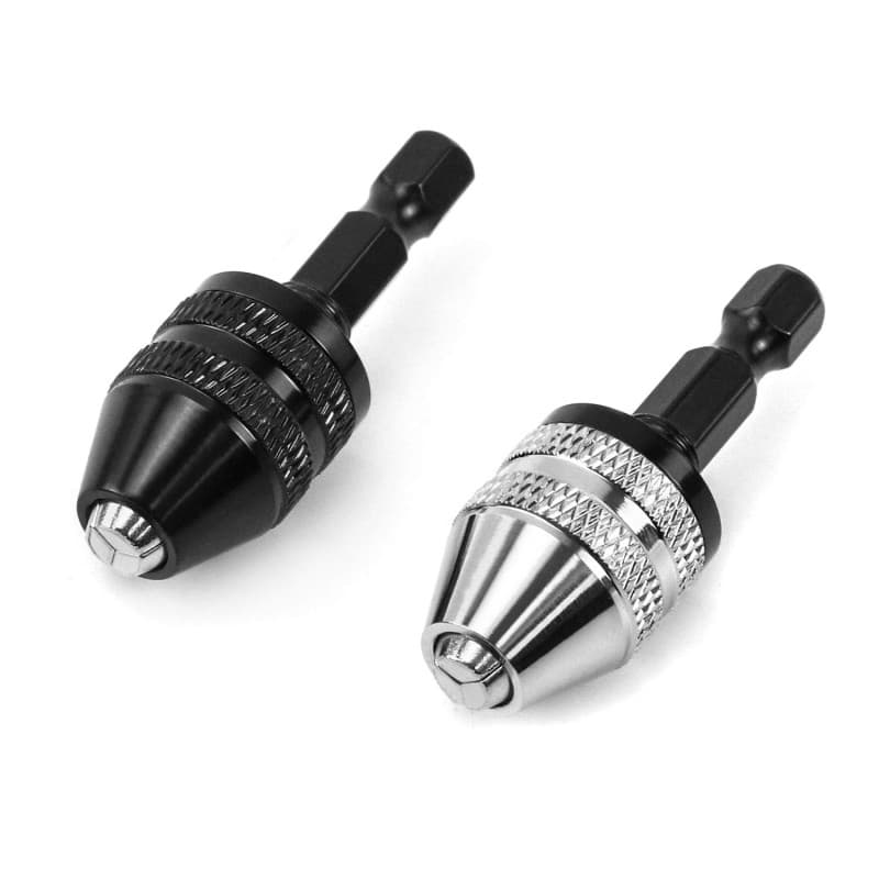 QWORK Mandrin Automatique pour Tournevis Électrique - 2 Pièces Hexagonal 6,5 mm