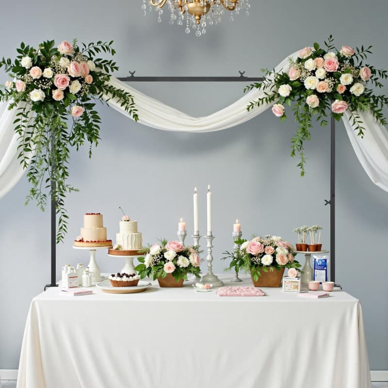 Support Tige de Table Réglable VEVOR pour Décorations d'Événements - Noir