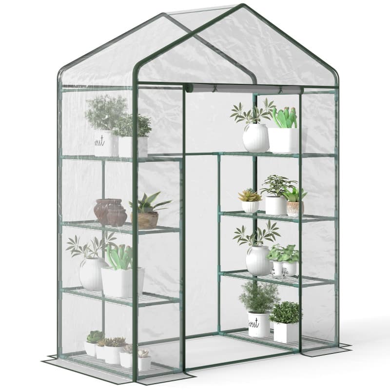 Serre de Jardin Outsunny avec Étagères - Protection Optimale pour Vos Plantes