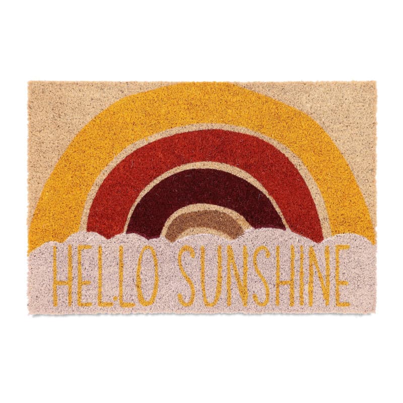 Paillasson Coco Antidérapant Hello Sunshine - 40x60 cm Multicolore