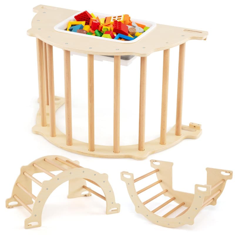 FANTASK Arche d'Escalade 8 en 1 avec Boîte de Rangement pour Enfants