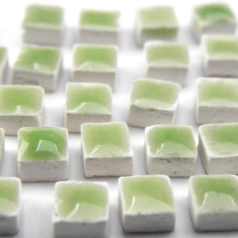 Tesselles de Mosaïque Vert Fougère - 1000 Pièces en Céramique