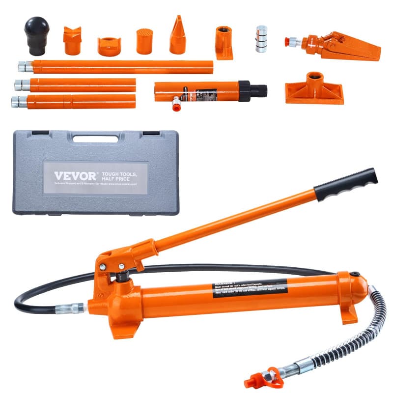 Vérin Hydraulique VEVOR 10 T avec Tuyau et Coffret - Réparation Auto