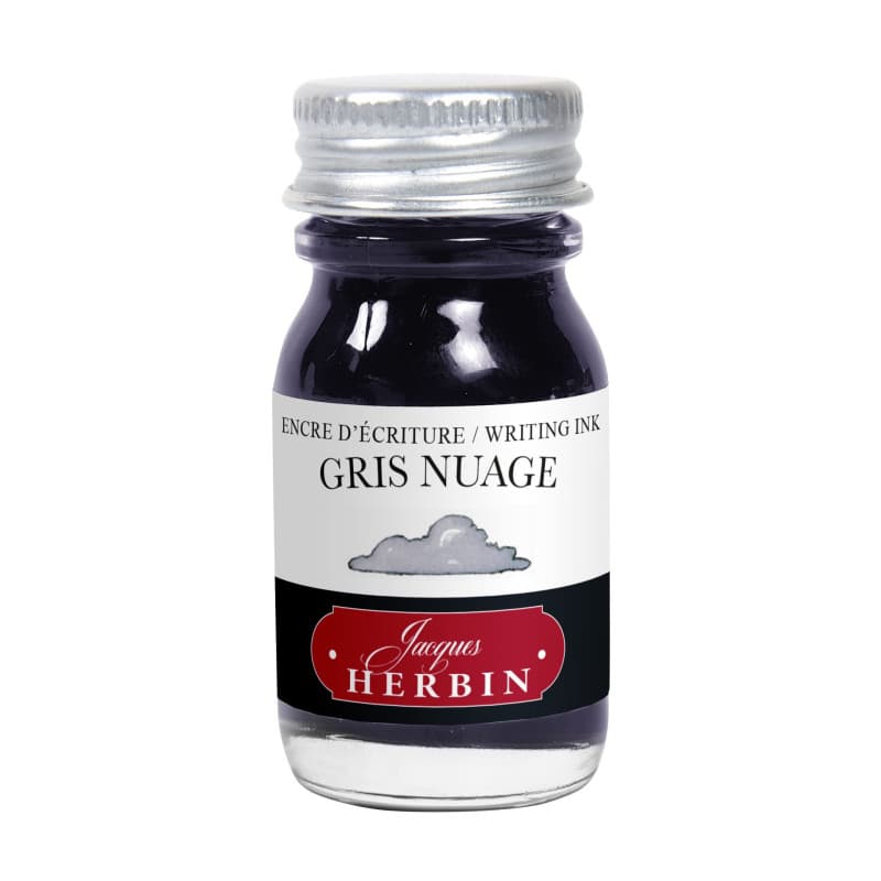 Encre d'écriture Jacques Herbin - Gris Nuage 10 ml - Fabriqué en France