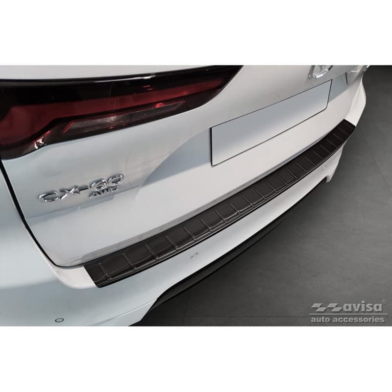 Protection de Seuil Arrière Inox Noir pour Mazda CX-60 (KH) 2022 - Avisa