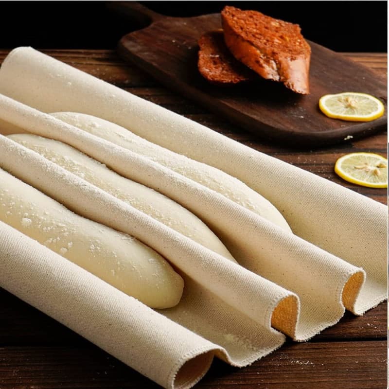 Toile de Boulanger Professionnelle en Coton 90x60cm - Antiadhésif pour Baguettes