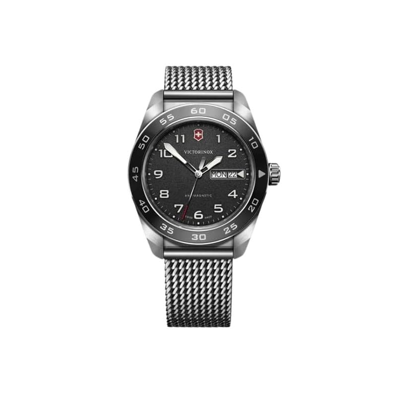 Montre Victorinox Swiss Army Quartz Classique en Cuir Noir