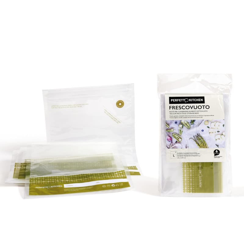 Lot de 6 sachets sous vide Perfetto pour aliments - 25 x 34 cm